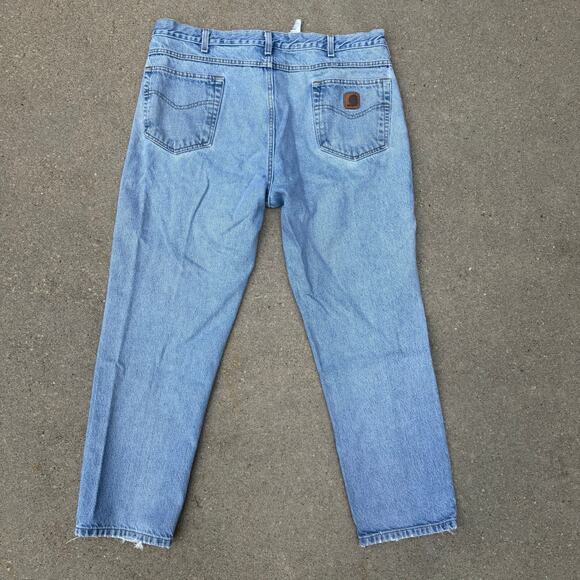 Y2K Carhartt Jeans 40x30 Stonewash Traditional Fit Straight Leg Work B18 STW - Picture 3 of 7